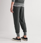 Polo Ralph Lauren - Tapered Logo-Embroidered Mélange Stretch-Cotton Jersey Sweatpants - Gray