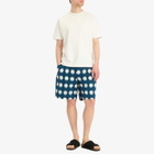 Folk Men's Relaxed Fit Shorts in Indigo Ikat