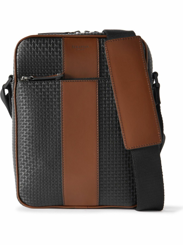 Photo: Serapian - Stepan 72 Leather-Trimmed Logo-Embossed Coated-Canvas Messenger Bag