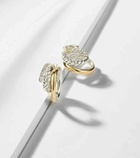 David Yurman DY Mercer® 18kt gold and sterling silver hoop earrings with diamonds
