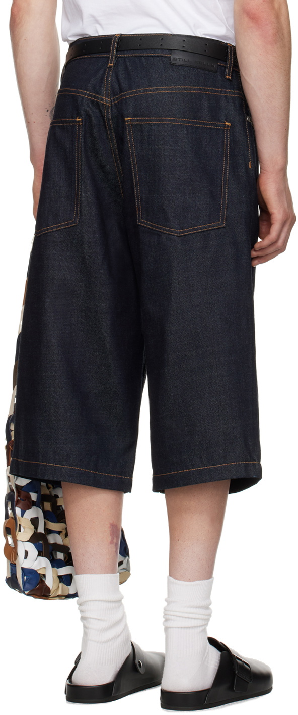 Still Kelly Blue Raw Denim 6 Pocket Shorts