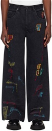 Glass Cypress Black Reconstructed Jeans