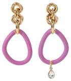 JW Anderson - Chain link earrings with crystal