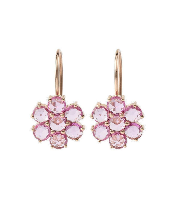 Photo: Ileana Makri Daisy Bloom 18kt rose gold earrings with sapphires