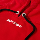 Palm Angels Men's Logo Popover Hoody in Red/Black