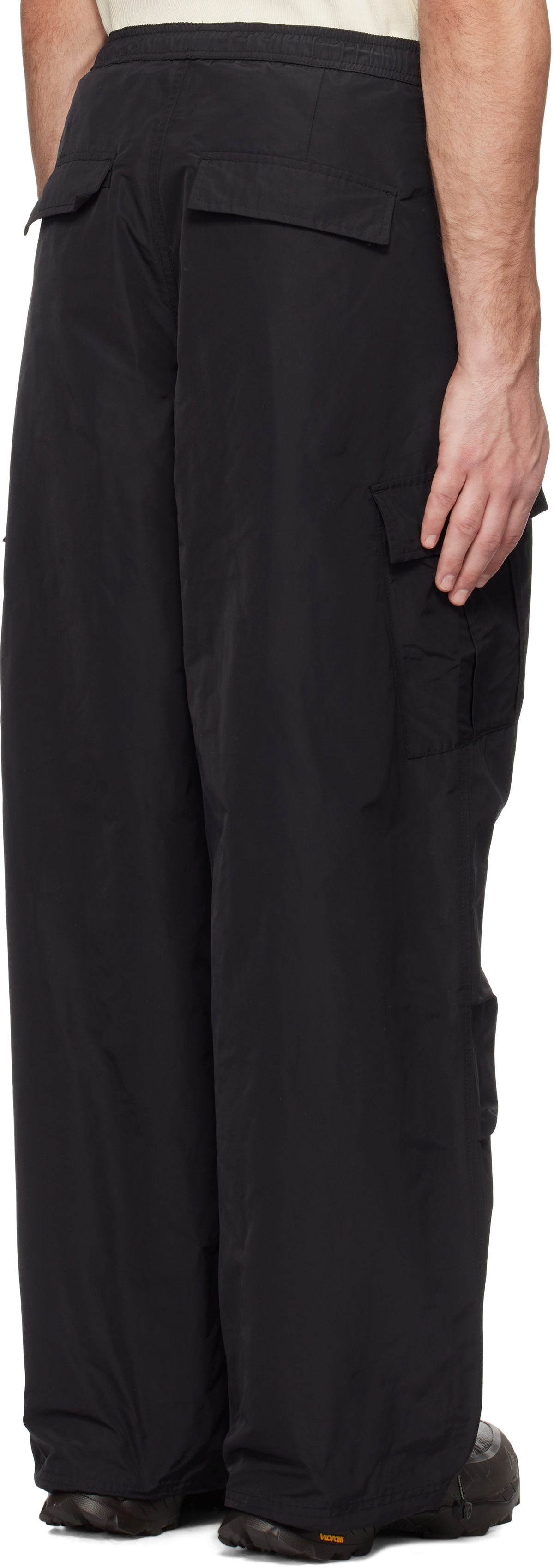 RCOS Black Parachute Cargo Pants