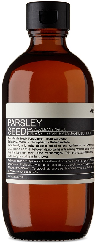Photo: Aesop Parsley Seed Facial Cleansing Oil, 200 mL