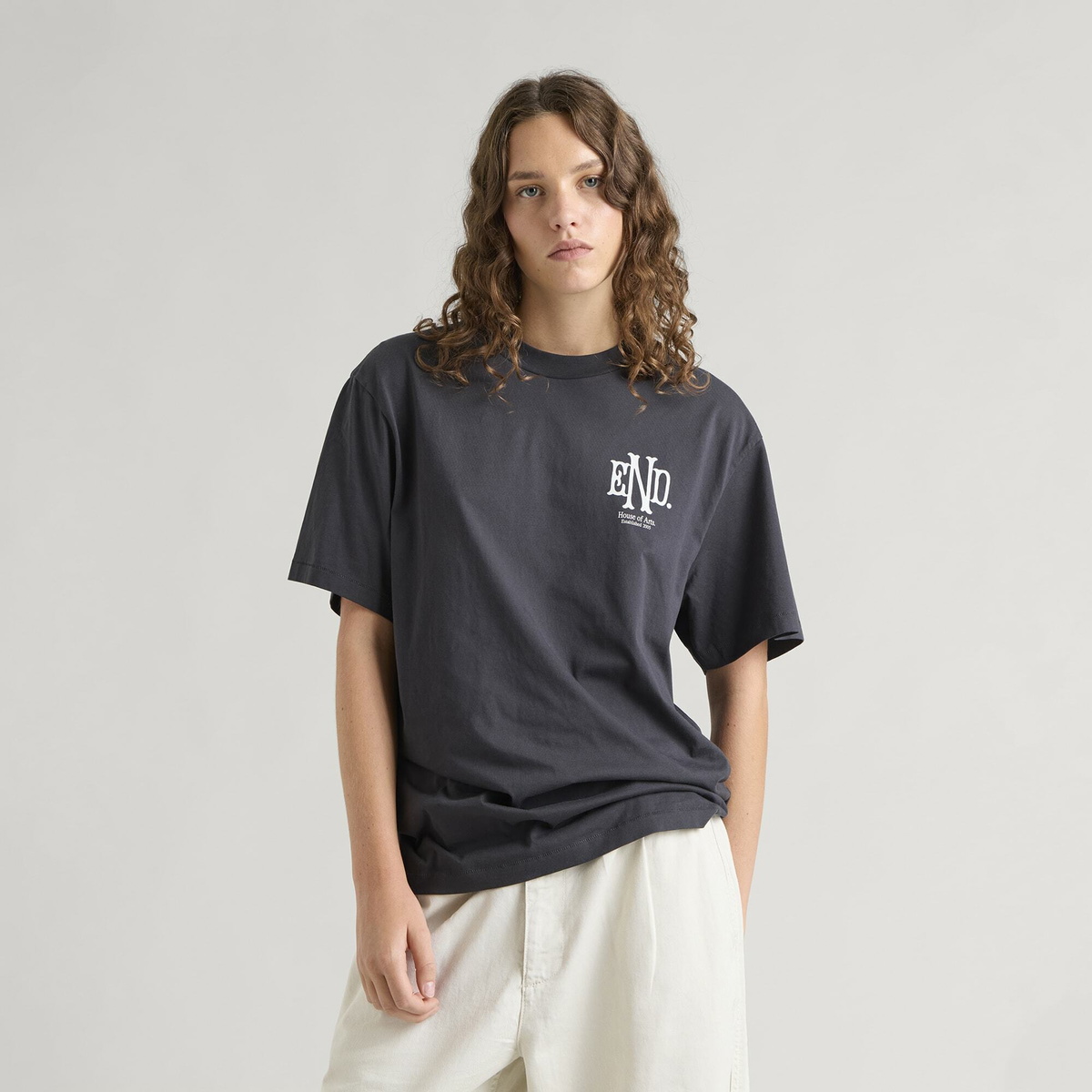 END. Mono T-shirt in Cinder Black