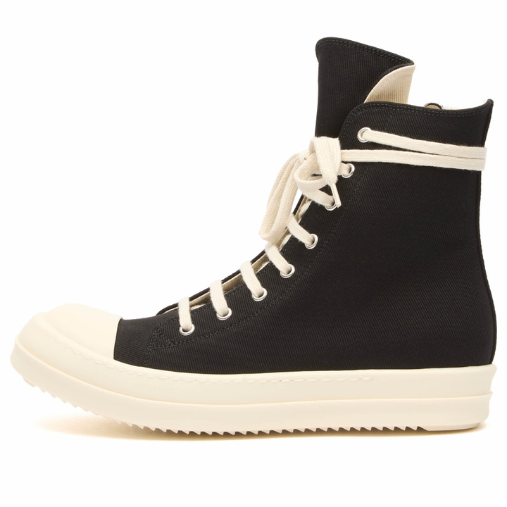 Photo: Rick Owens DRKSHDW Women's Denim Sneakers in Black/Milk