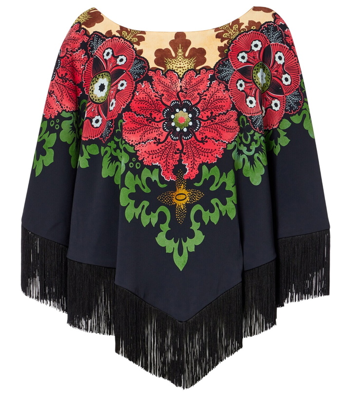 Photo: La DoubleJ Printed fringed poncho