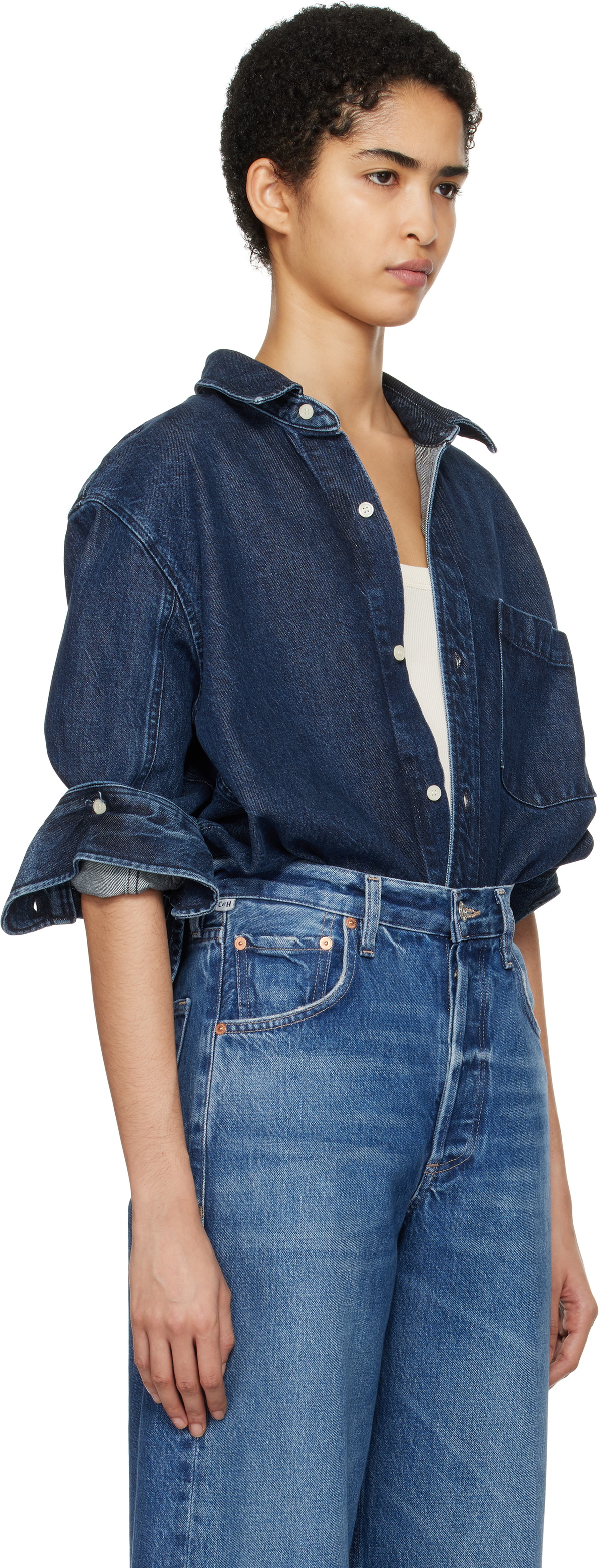 Citizens of Humanity Blue Kayla Denim Shirt Citizens of Humanity