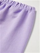 Liberal Youth Ministry - Tapered Bleached Cotton-Jersey Sweatpants - Purple