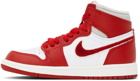 Nike Jordan Kids White & Red Jordan 1 Retro High OG Little Kids Sneakers