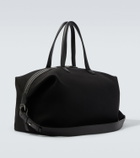 Brioni Leather-trimmed canvas duffel bag