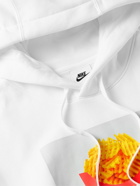 Nike - Sportswear Printed Cotton-Blend Jersey Hoodie - White