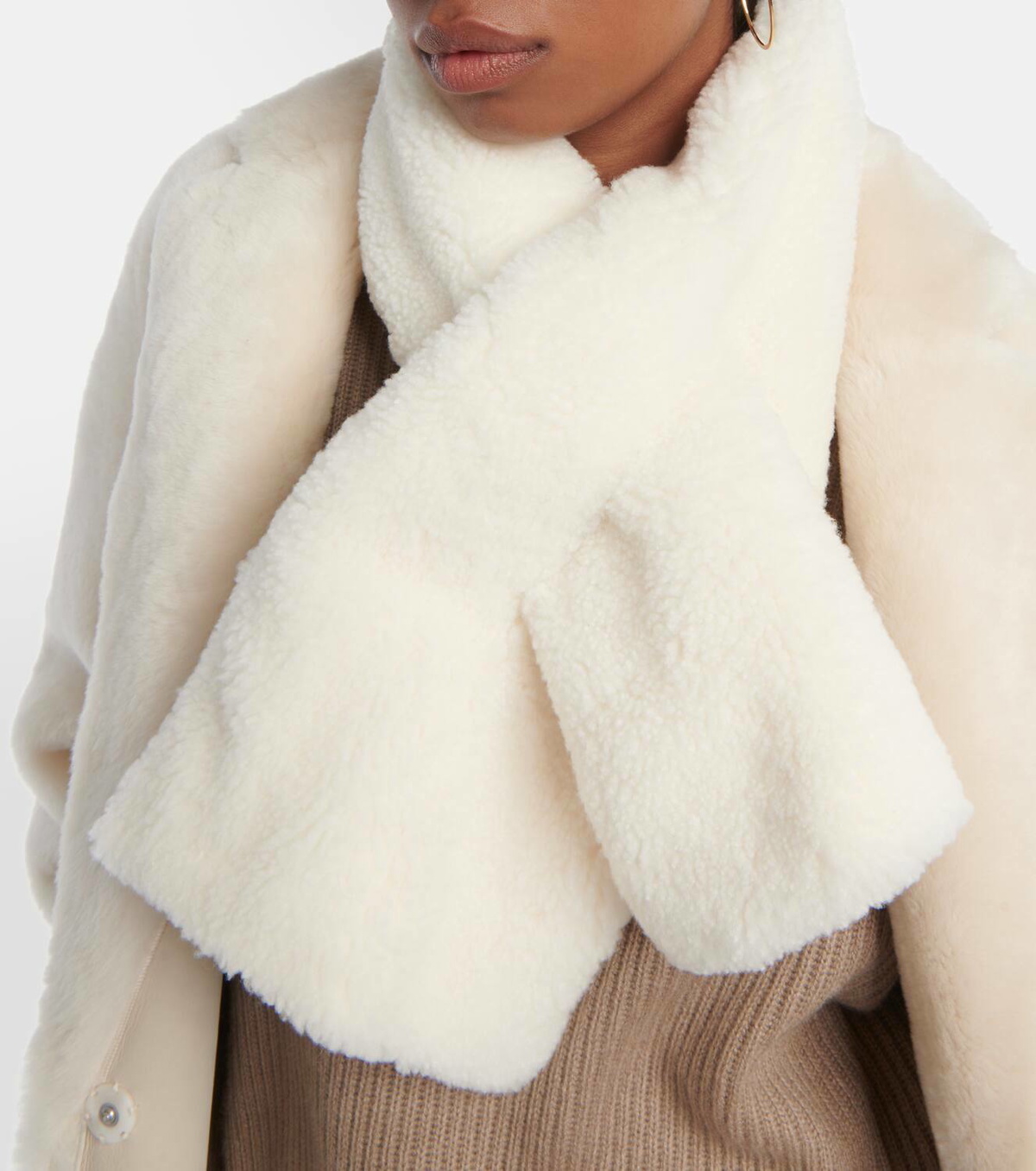 Yves Salomon Padded shearling scarf