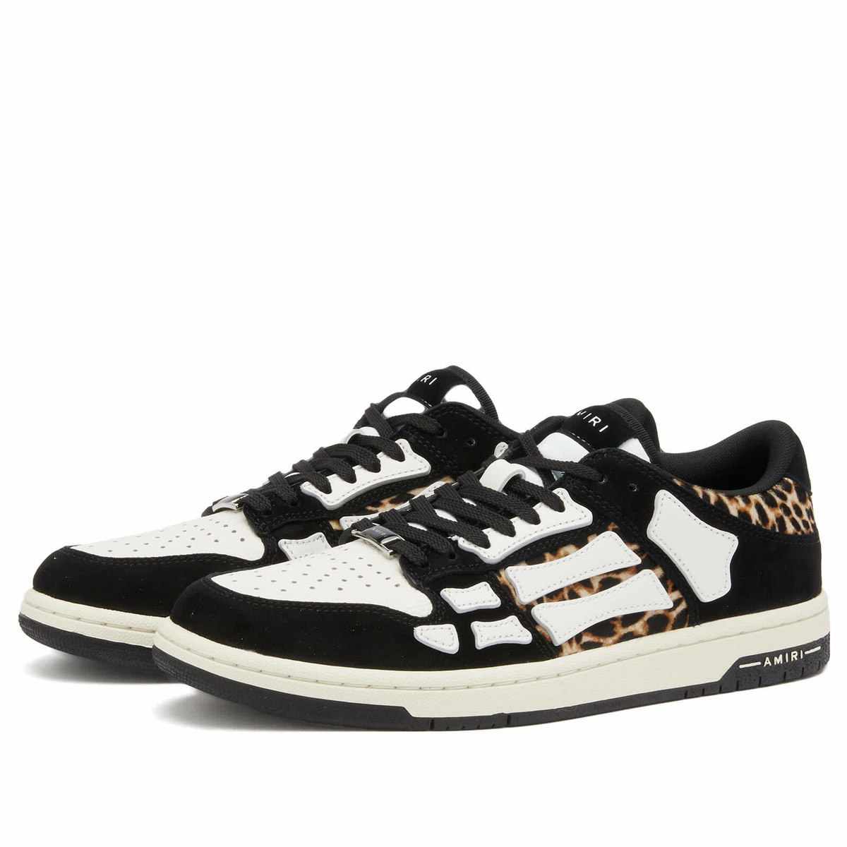AMIRI Women's Leopard Skel Top Low in Black Amiri