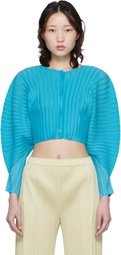 PLEATS PLEASE ISSEY MIYAKE Blue Rib Pleats January Cardigan