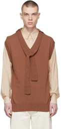 BED J.W. FORD Brown Cotton Vest