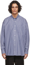 Our Legacy Navy Stripe Borrowed BD Shirt