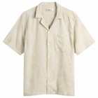 Foret Men's Peer Embroidery Regular Fit Ss Shirt in Off White