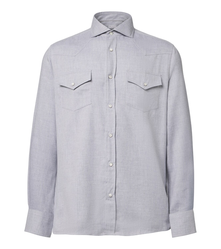 Photo: Brunello Cucinelli Cotton-blend shirt