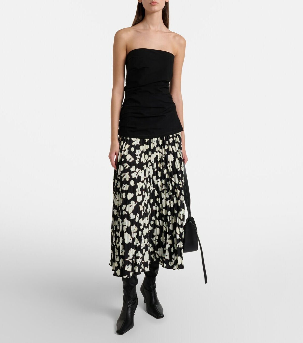 Proenza Schouler White Label Runa printed twill midi skirt