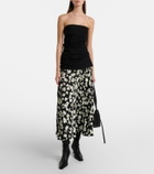 Proenza Schouler White Label Runa printed twill midi skirt