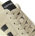 TOM FORD - Radcliffe Leather-Trimmed Nubuck Sneakers - Neutrals