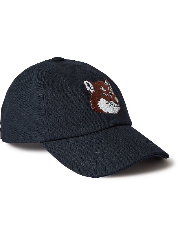 Photo: Maison Kitsuné - Logo-Embroidered Cotton-Blend Twill Baseball Cap