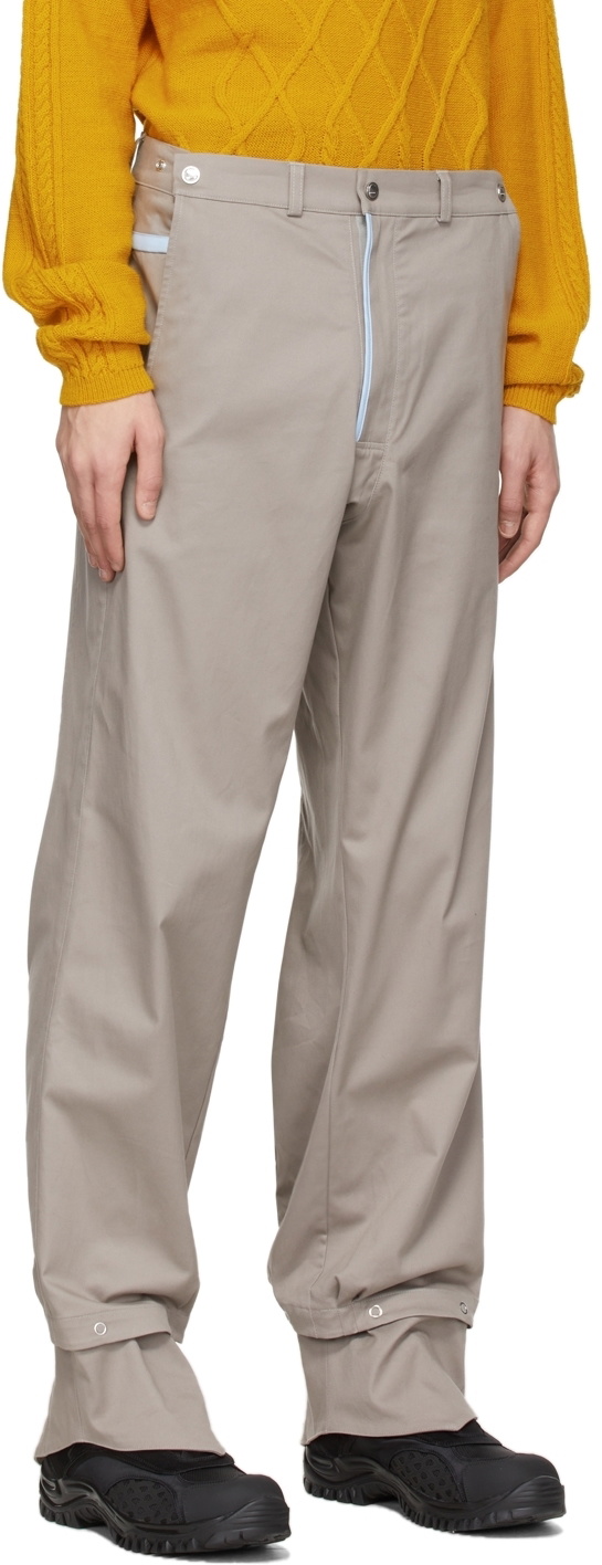 Kiko Kostadinov Grey Haidu Hem Trousers Kiko Kostadinov