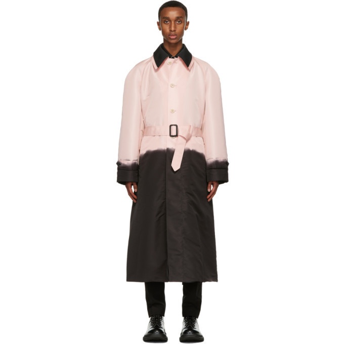 Photo: Alexander McQueen Pink and Black Layered Trench Coat
