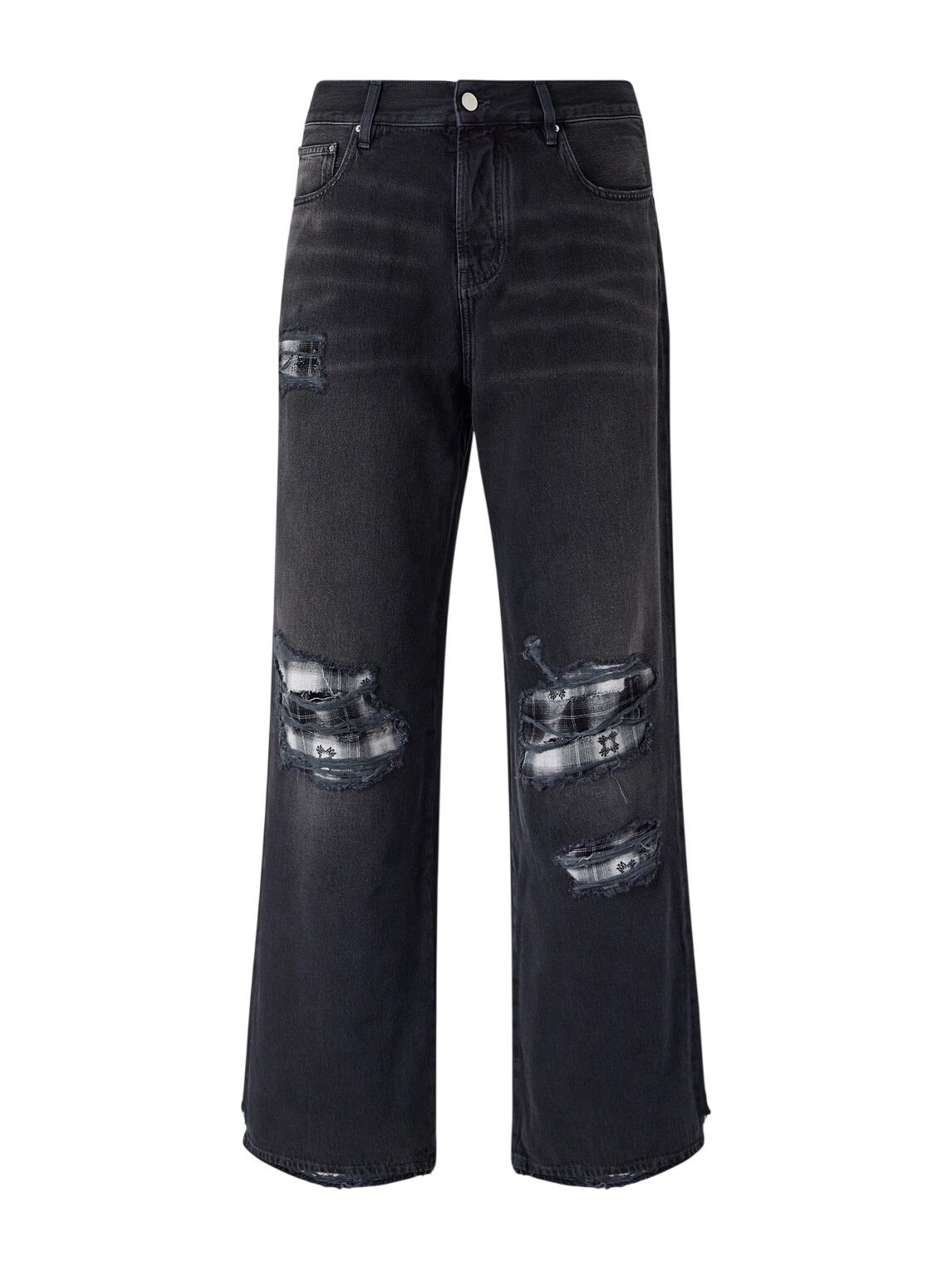 AMIRI - Slash Skinny-Fit Distressed Stretch-Denim Jeans - White Amiri