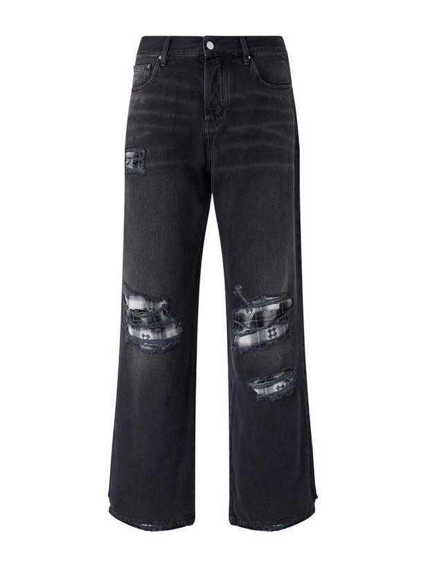 Photo: AMIRI - Distressed Wide-Leg Jeans - Black