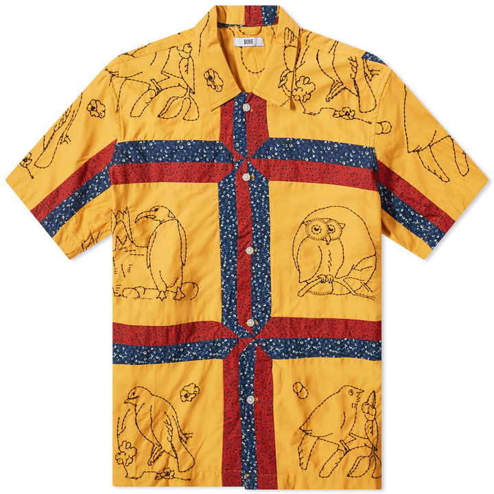 Photo: BODE Short Sleeve Birdsong Quilted Shirt