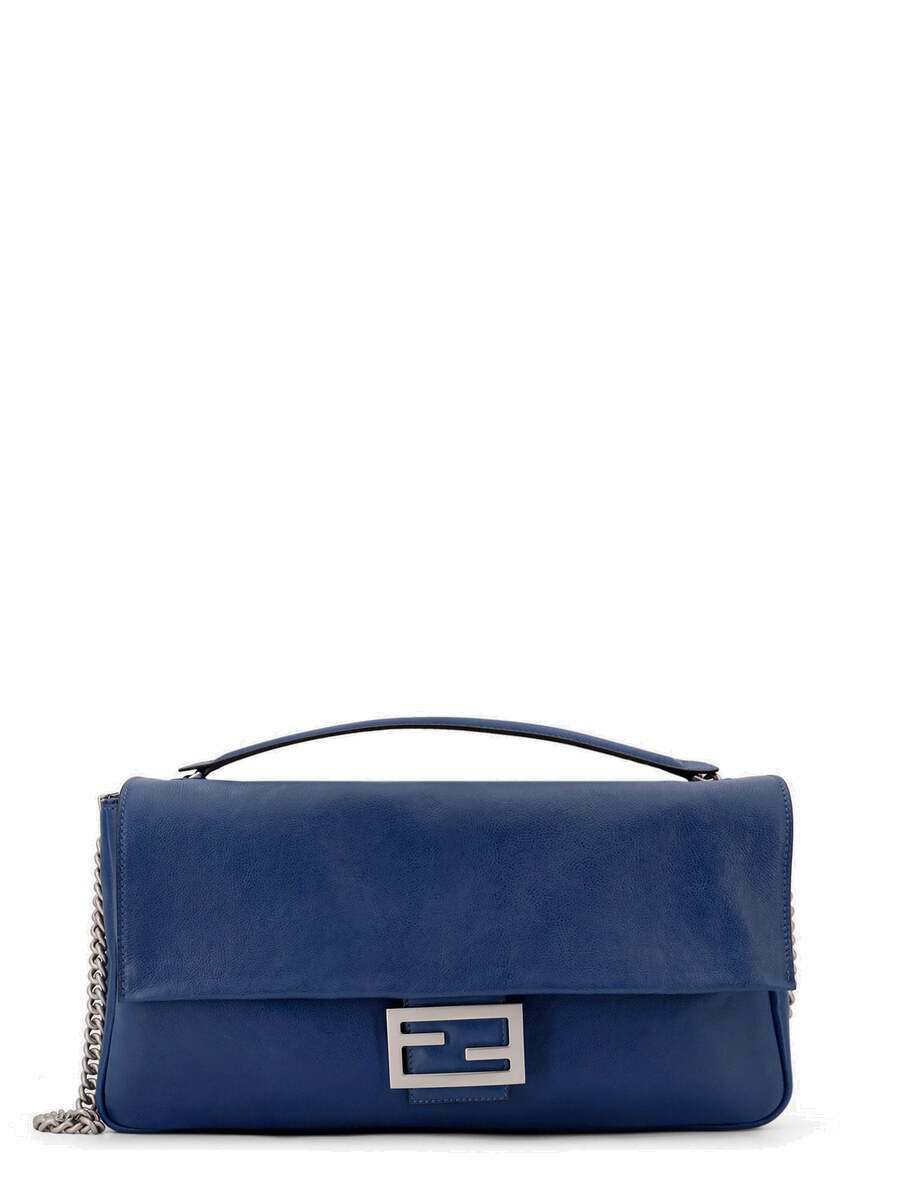 Fendi Baguette Chain Large Blue Womens Shoulder Bag Fendi