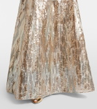 Elie Saab Sequined bustier gown