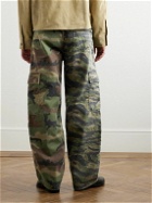 Cherry Los Angeles - Straight-Leg Camouflage-Print Cotton-Canvas Trousers - Green