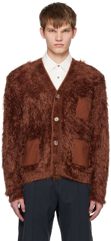 Photo: Acne Studios Brown Relaxed Fit Cardigan
