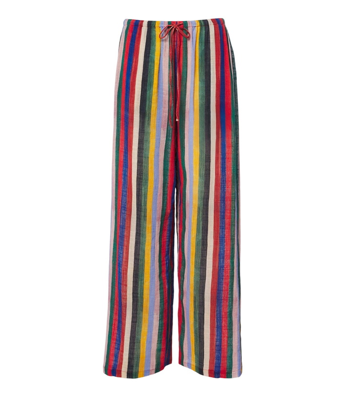 Photo: Staud Mateo striped cotton wide-leg pants