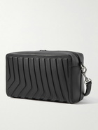 Balenciaga - Car Logo-Print Embossed Full-Grain Leather Wash Bag