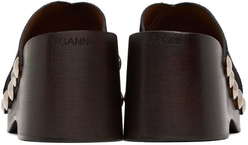 Ganni Black Suede Clogs Ganni 