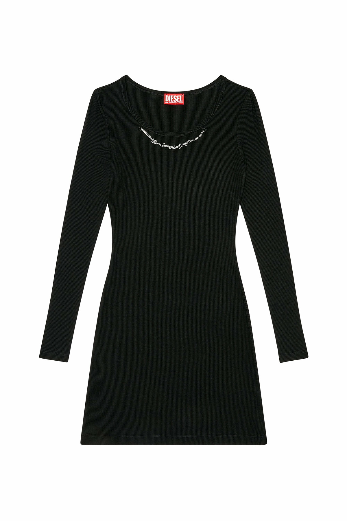 Diesel Short dress with chain necklace - Dresses Womens in Black