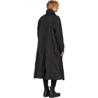 Issey Miyake Men Black Taffeta Raglan Coat