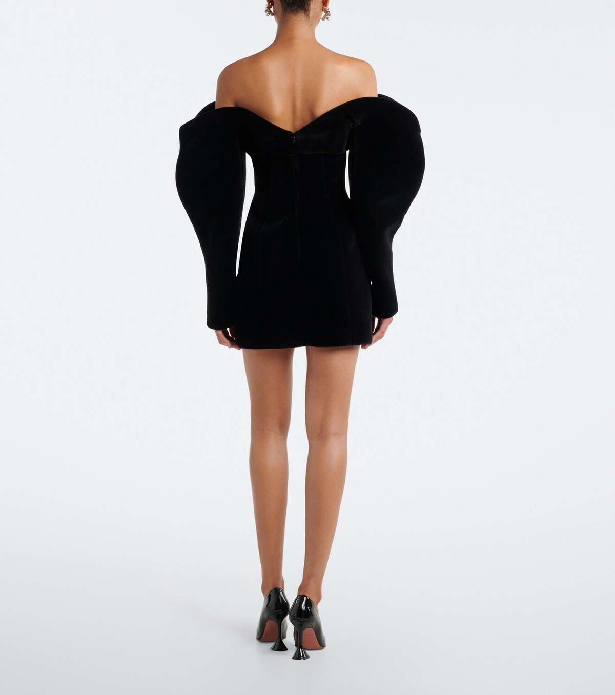David Koma Off-shoulder velvet minidress