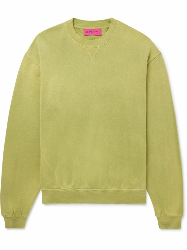 Photo: The Elder Statesman - Daily Crew Cotton and Cashmere-Blend Jersey Sweatshirt - Green