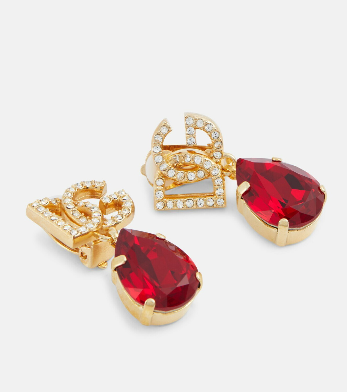 Dolce&Gabbana DG crystal clip-on earrings