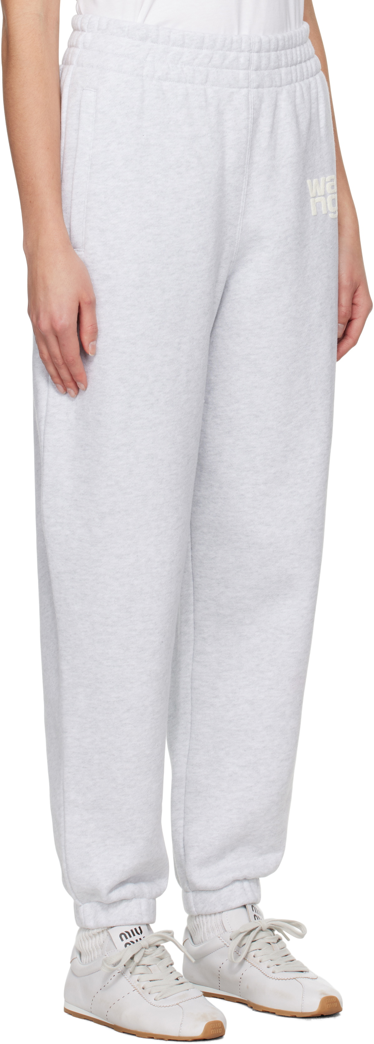 alexanderwang.t Gray Puff Logo Sweatpants