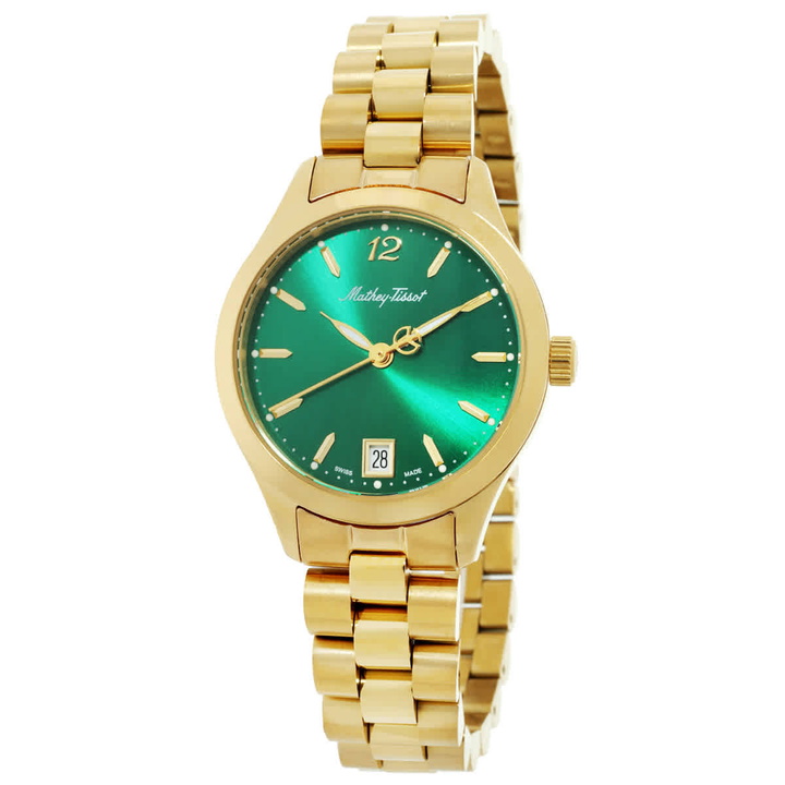 Photo: Mathey-Tissot Urban Metal Quartz Green Dial Ladies Watch D411MPV