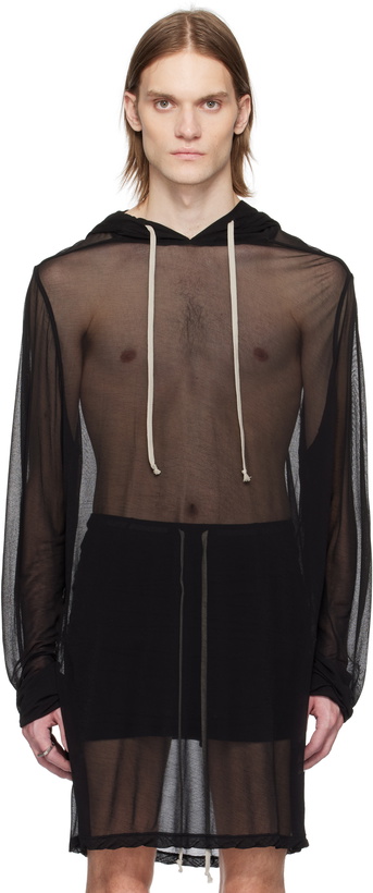 Photo: Rick Owens Black Hollywood Sheer Hoodie